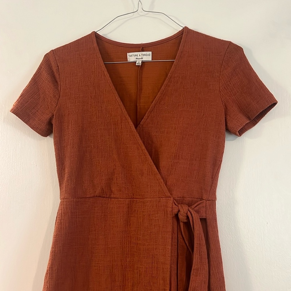 Madewell Orange Wrap Dress